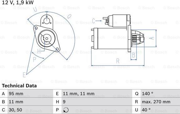 BOSCH 0 986 016 740 - Motorino d'avviamento autozon.pro