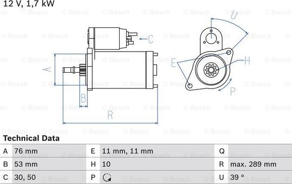 BOSCH 0 986 016 700 - Motorino d'avviamento autozon.pro