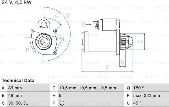 BOSCH 0 986 010 980 - Motorino d'avviamento autozon.pro