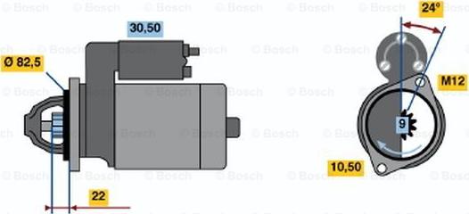 BOSCH 0 986 010 930 - Motorino d'avviamento autozon.pro