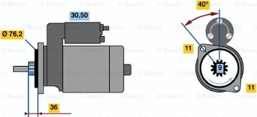 BOSCH 0 986 010 920 - Motorino d'avviamento autozon.pro