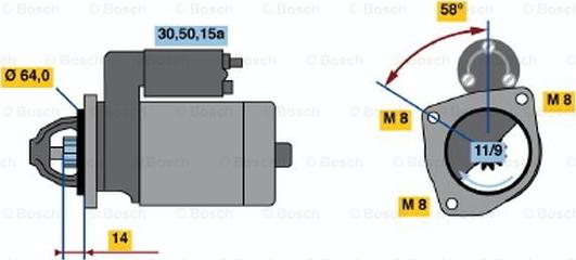 BOSCH 0 986 010 450 - Motorino d'avviamento autozon.pro