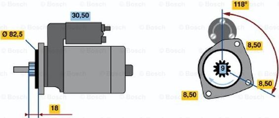 BOSCH 0 986 010 460 - Motorino d'avviamento autozon.pro