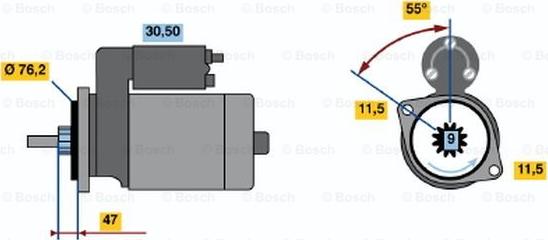 BOSCH 0 986 010 470 - Motorino d'avviamento autozon.pro