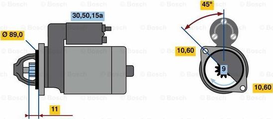 BOSCH 0 986 010 670 - Motorino d'avviamento autozon.pro