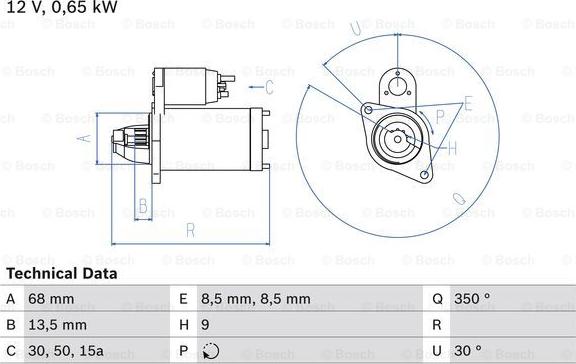 BOSCH 0 986 010 040 - Motorino d'avviamento autozon.pro