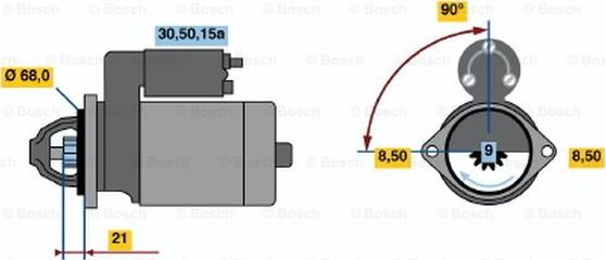 BOSCH 0 986 010 030 - Motorino d'avviamento autozon.pro