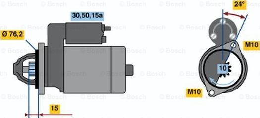 BOSCH 0 986 010 020 - Motorino d'avviamento autozon.pro