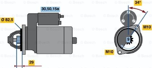 BOSCH 0 986 010 890 - Motorino d'avviamento autozon.pro