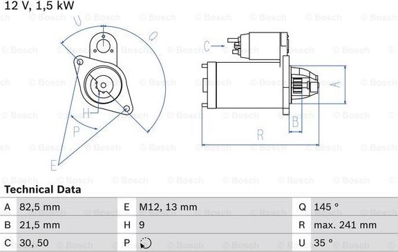 BOSCH 0 986 010 850 - Motorino d'avviamento autozon.pro