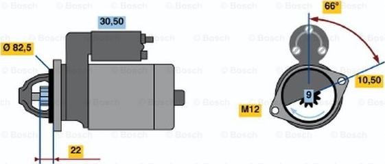 BOSCH 0 986 010 250 - Motorino d'avviamento autozon.pro