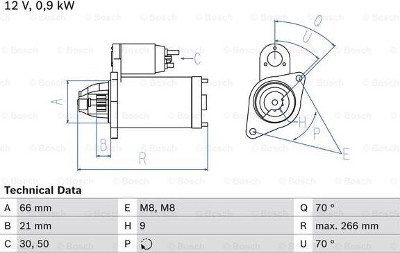 BOSCH 0 986 010 200 - Motorino d'avviamento autozon.pro