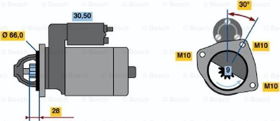 BOSCH 0 986 010 220 - Motorino d'avviamento autozon.pro