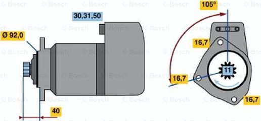 BOSCH 0 986 011 430 - Motorino d'avviamento autozon.pro