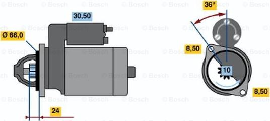 BOSCH 0 986 011 600 - Motorino d'avviamento autozon.pro