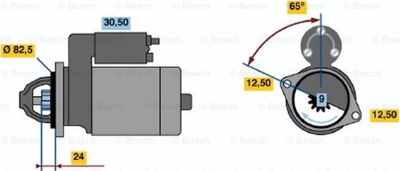 BOSCH 0 986 011 000 - Motorino d'avviamento autozon.pro