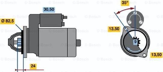 BOSCH 0 986 011 010 - Motorino d'avviamento autozon.pro