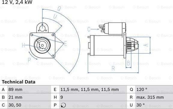 BOSCH 0 986 011 020 - Motorino d'avviamento autozon.pro