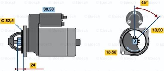 BOSCH 0 986 011 190 - Motorino d'avviamento autozon.pro