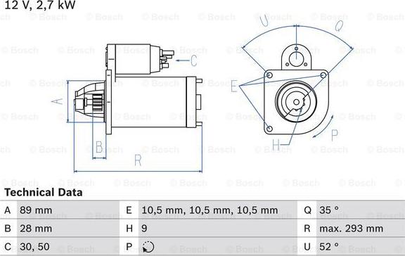 BOSCH 0 986 011 140 - Motorino d'avviamento autozon.pro