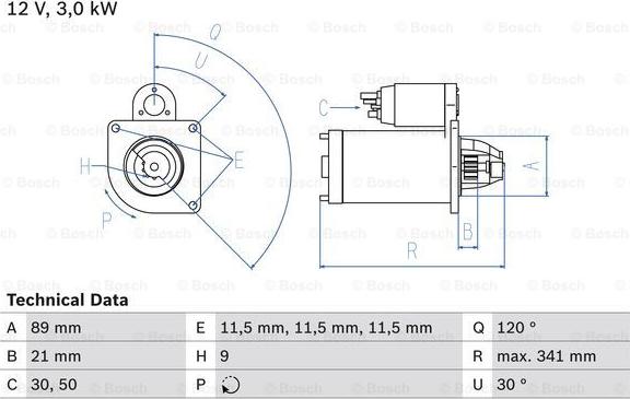 BOSCH 0 986 011 210 - Motorino d'avviamento autozon.pro