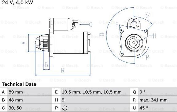 BOSCH 0 986 011 280 - Motorino d'avviamento autozon.pro