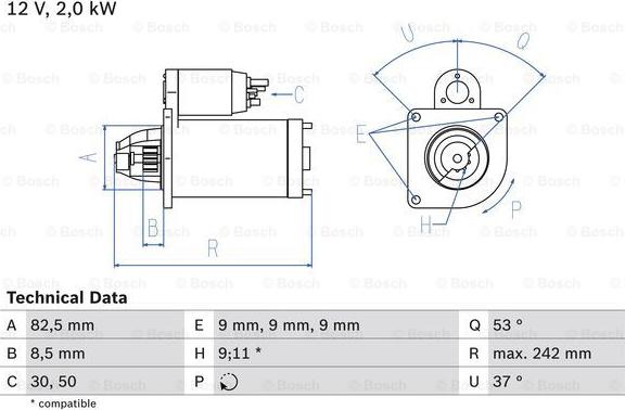 BOSCH 0 986 018 450 - Motorino d'avviamento autozon.pro