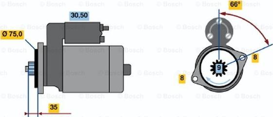 BOSCH 0 986 018 551 - Motorino d'avviamento autozon.pro