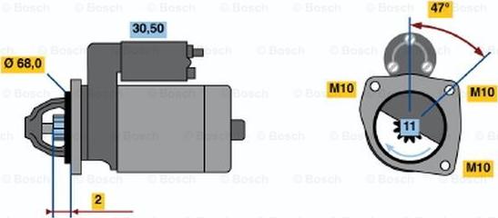 BOSCH 0 986 018 511 - Motorino d'avviamento autozon.pro