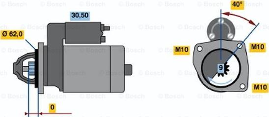 BOSCH 0 986 018 581 - Motorino d'avviamento autozon.pro