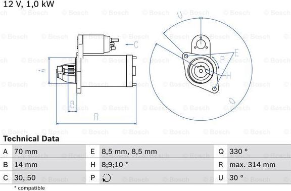 BOSCH 0 986 018 570 - Motorino d'avviamento autozon.pro