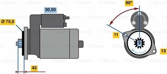 BOSCH 0 986 018 601 - Motorino d'avviamento autozon.pro