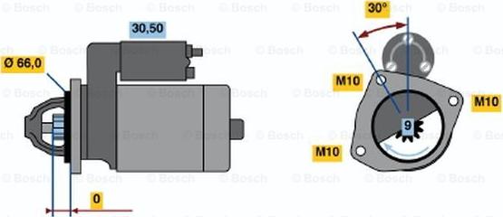 BOSCH 0 986 018 671 - Motorino d'avviamento autozon.pro