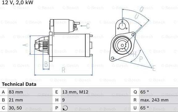 BOSCH 0 986 018 030 - Motorino d'avviamento autozon.pro