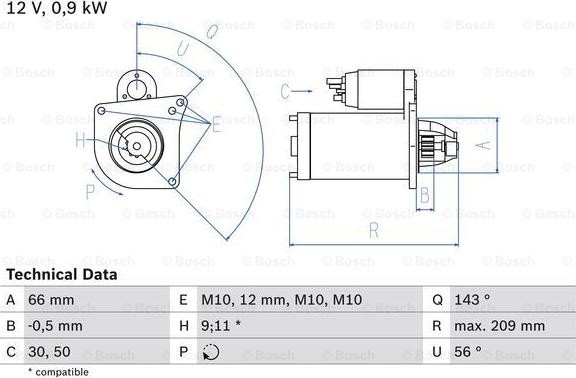 BOSCH 0 986 018 860 - Motorino d'avviamento autozon.pro