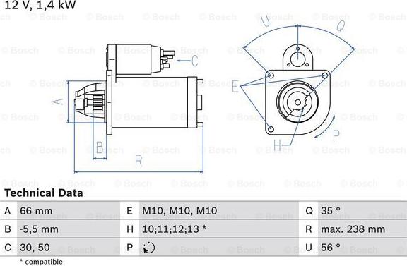 BOSCH 0 986 018 310 - Motorino d'avviamento autozon.pro