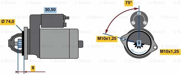 BOSCH 0 986 018 741 - Motorino d'avviamento autozon.pro