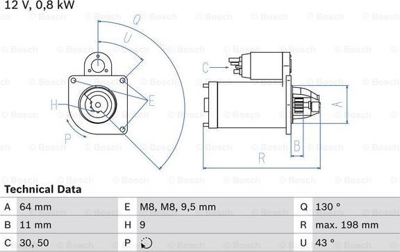 BOSCH 0 986 013 940 - Motorino d'avviamento autozon.pro