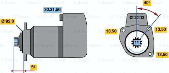 BOSCH 0 986 013 420 - Motorino d'avviamento autozon.pro