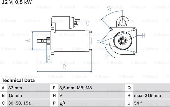 BOSCH 0 986 013 590 - Motorino d'avviamento autozon.pro