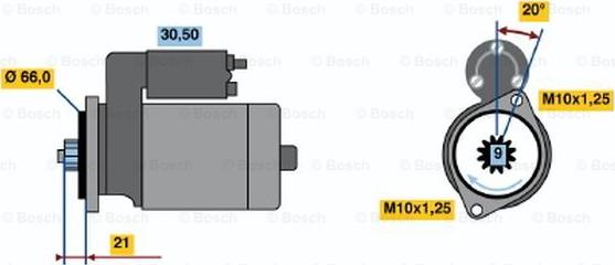 BOSCH 0 986 013 541 - Motorino d'avviamento autozon.pro