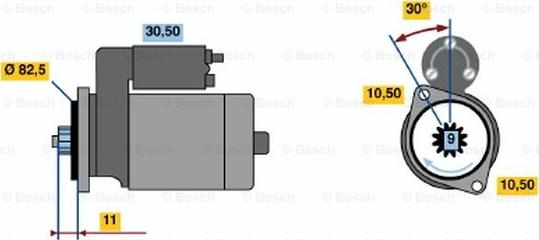 BOSCH 0 986 013 551 - Motorino d'avviamento autozon.pro