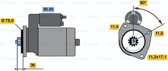 BOSCH 0 986 013 581 - Motorino d'avviamento autozon.pro