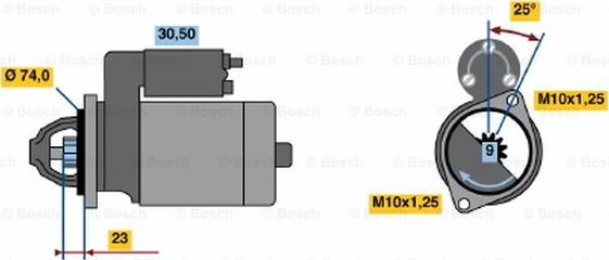 BOSCH 0 986 013 531 - Motorino d'avviamento autozon.pro