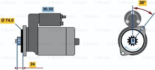 BOSCH 0 986 013 571 - Motorino d'avviamento autozon.pro