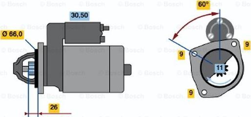 BOSCH 0 986 013 620 - Motorino d'avviamento autozon.pro