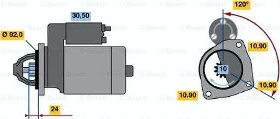 BOSCH 0 986 013 190 - Motorino d'avviamento autozon.pro