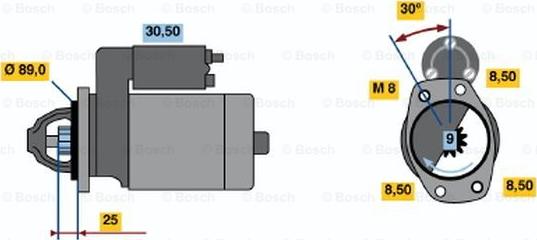 BOSCH 0 986 013 811 - Motorino d'avviamento autozon.pro