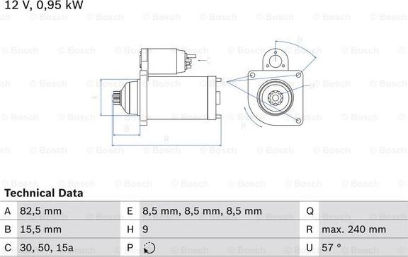 BOSCH 0 986 013 380 - Motorino d'avviamento autozon.pro