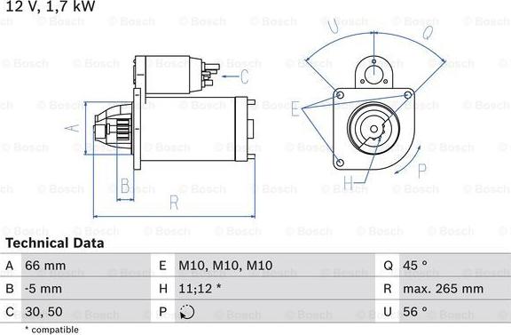 BOSCH 0 986 013 240 - Motorino d'avviamento autozon.pro